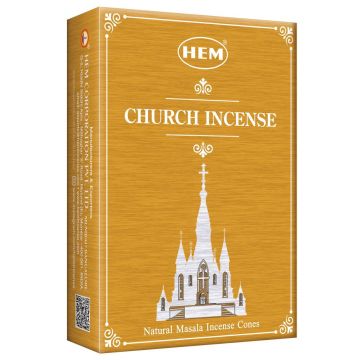 Church Masala Big Incense Cones, HEM, 6 Boxes of 20 Cones (120 Cones)